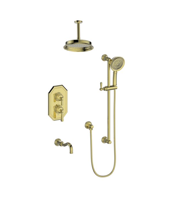 Vogt Carinthia 3-Way Thermostatic Shower Trim with 6-Inch Ceiling Arm Shower Kit Trim TM.CX2.320.316 - Image 4