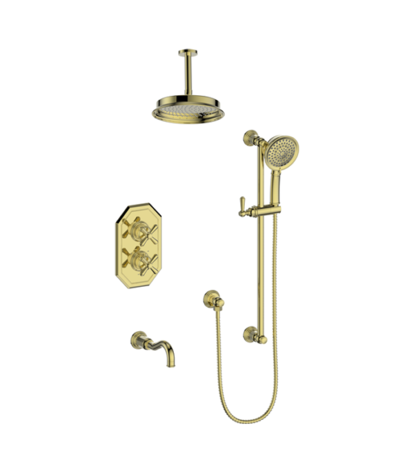 Vogt Carinthia 3-Way Thermostatic Shower Trim with 6-Inch Ceiling Arm Shower Kit Trim TM.CX2.320.316 - Image 4