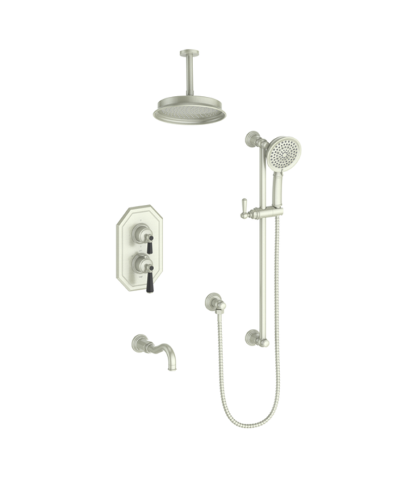 Vogt Carinthia 3-Way Thermostatic Shower Trim with 6-Inch Ceiling Arm Shower Kit Trim TM.CX2.320.316 - Image 6