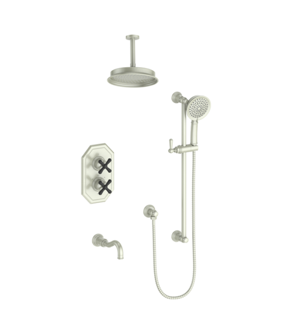 Vogt Carinthia 3-Way Thermostatic Shower Trim with 6-Inch Ceiling Arm Shower Kit Trim TM.CX2.320.316 - Image 6