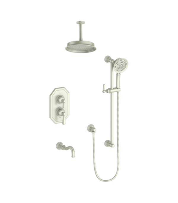 Vogt Carinthia 3-Way Thermostatic Shower Trim with 6-Inch Ceiling Arm Shower Kit Trim TM.CX2.320.316 - Image 2