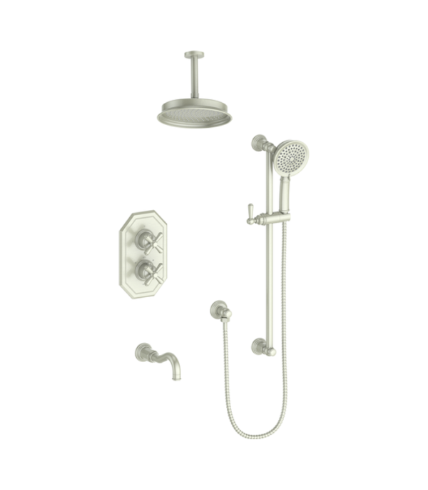 Vogt Carinthia 3-Way Thermostatic Shower Trim with 6-Inch Ceiling Arm Shower Kit Trim TM.CX2.320.316 - Image 2