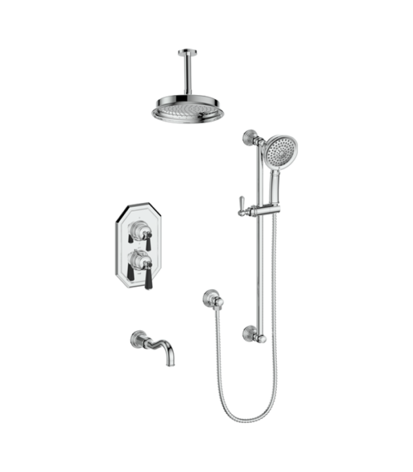 Vogt Carinthia 3-Way Thermostatic Shower Trim with 6-Inch Ceiling Arm Shower Kit Trim TM.CX2.320.316 - Image 5