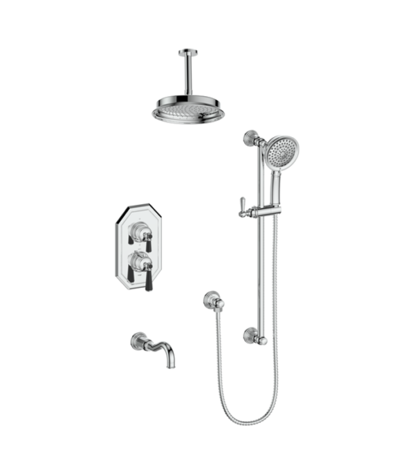 Vogt Carinthia 3-Way Thermostatic Shower Trim with 6-Inch Ceiling Arm Shower Kit Trim TM.CX2.320.316 - Image 5