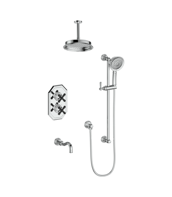 Vogt Carinthia 3-Way Thermostatic Shower Trim with 6-Inch Ceiling Arm Shower Kit Trim TM.CX2.320.316 - Image 5