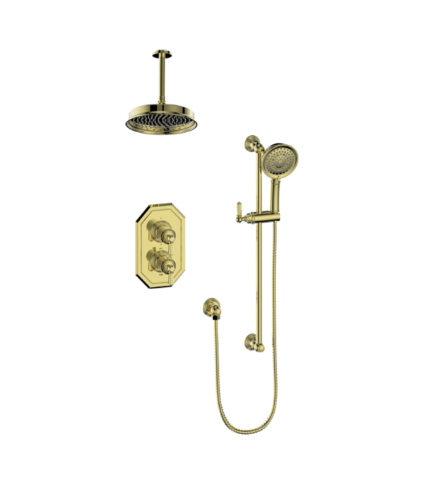 Vogt Carinthia 2-Way Thermostatic Shower Trim with 6-Inch Ceiling Arm Shower Kit Trim TM.CX.220.216 - Image 4
