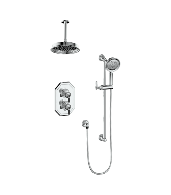 Vogt Carinthia 2-Way Thermostatic Shower Trim with 6-Inch Ceiling Arm Shower Kit Trim TM.CX.220.216 - Image 5