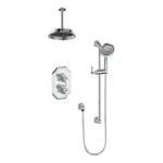 Vogt Carinthia 2-Way Thermostatic Shower Trim with 6-Inch Ceiling Arm Shower Kit Trim TM.CX.220.216