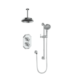 Vogt Carinthia 2-Way Thermostatic Shower Trim with 6-Inch Ceiling Arm Shower Kit Trim TM.CX.220.216