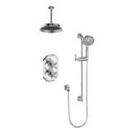 Vogt Carinthia 2-Way Thermostatic Shower Trim with 6-Inch Ceiling Arm Shower Kit Trim TM.CX.220.216