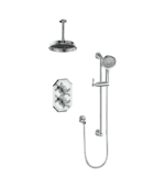 Vogt Carinthia 2-Way Thermostatic Shower Trim with 6-Inch Ceiling Arm Shower Kit Trim TM.CX.220.216