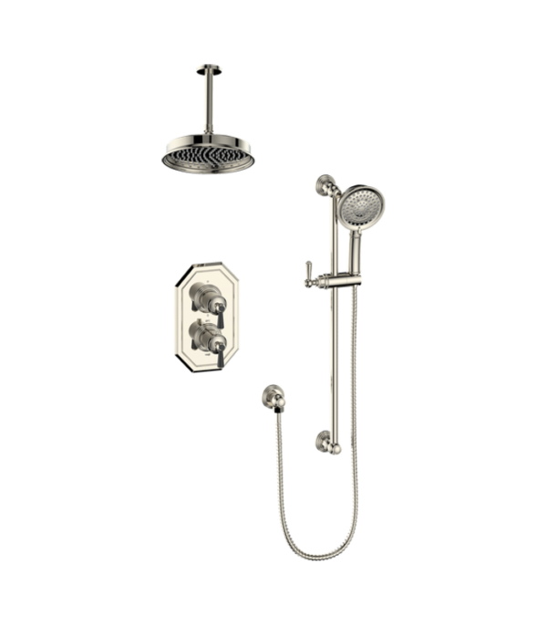 Vogt Carinthia 2-Way Thermostatic Shower Trim with 6-Inch Ceiling Arm Shower Kit Trim TM.CX.220.216 - Image 7