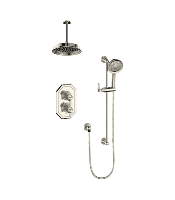 Vogt Carinthia 2-Way Thermostatic Shower Trim with 6-Inch Ceiling Arm Shower Kit Trim TM.CX.220.216 - Image 3