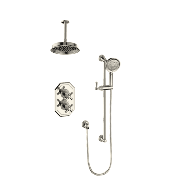 Vogt Carinthia 2-Way Thermostatic Shower Trim with 6-Inch Ceiling Arm Shower Kit Trim TM.CX.220.216 - Image 3
