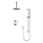 Vogt Drava 2-Way Thermostatic Shower Trim with 6″ Ceiling Arm Shower Kit Trim TM.DA.220.216