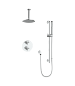 Vogt Drava 2-Way Thermostatic Shower Trim with 6″ Ceiling Arm Shower Kit Trim TM.DA.220.216