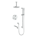 Vogt Drava 3-Way TH Shower Kit Trim with 6″ Ceiling Arm Shower Kit Trim TM.DA.320.316