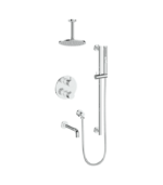 Vogt Drava 3-Way TH Shower Kit Trim with 6″ Ceiling Arm Shower Kit Trim TM.DA.320.316