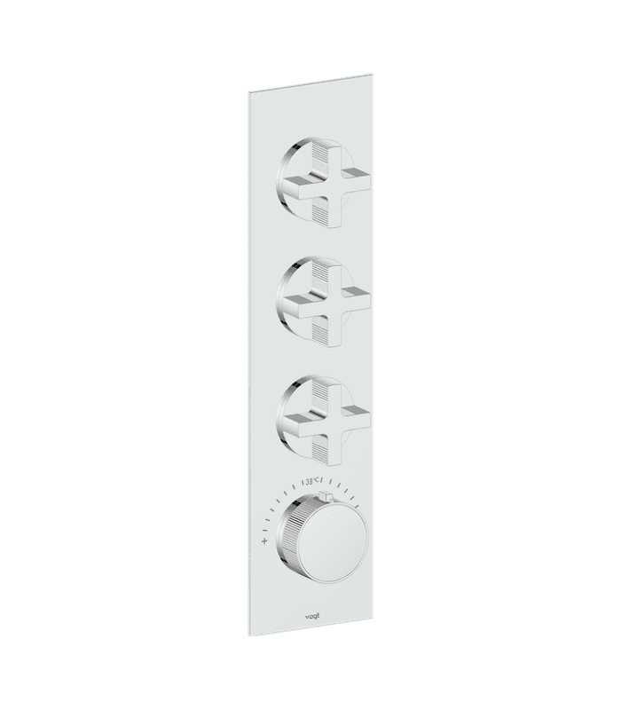 TM.MX_.350__chrome__TM.M3.350.CC.png Vogt Mond 3/4″ High-Flow Valve Trim with 3 Volume Controls Valve Trim TM.MX.350 - Image 1