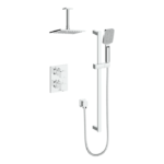 Vogt Niveau 2-Way Thermostatic Shower Trim with 6-Inch Ceiling Arm Shower Kit Trim TM.NU.220.216