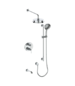 Vogt Zehn 3-Way Shower Trim Kit with 6-Inch Ceiling Arm Shower Kit Trim TM.ZX.320.316