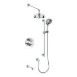 Vogt Zehn 3-Way Shower Trim Kit with 6-Inch Ceiling Arm Shower Kit Trim TM.ZX.320.316