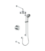 Vogt Zehn 3-Way Shower Trim Kit with 6-Inch Ceiling Arm Shower Kit Trim TM.ZX.320.316