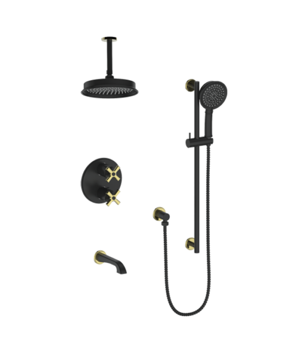 Vogt Zehn 3-Way Shower Trim Kit with 6-Inch Ceiling Arm Shower Kit Trim TM.ZX.320.316 - Image 8