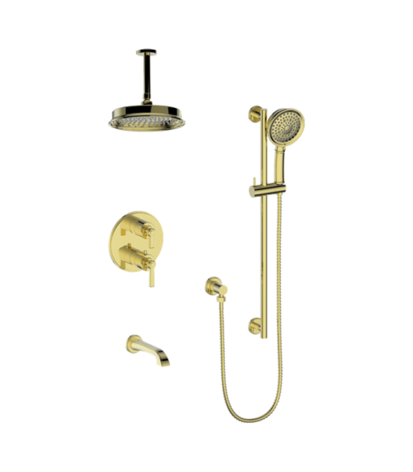 Vogt Zehn 3-Way Shower Trim Kit with 6-Inch Ceiling Arm Shower Kit Trim TM.ZX.320.316 - Image 4