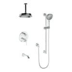 Vogt Zehn 3-Way Shower Trim Kit with 6-Inch Ceiling Arm Shower Kit Trim TM.ZX.320.316