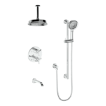 Vogt Zehn 3-Way Shower Trim Kit with 6-Inch Ceiling Arm Shower Kit Trim TM.ZX.320.316