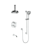 Vogt Zehn 3-Way Shower Trim Kit with 6-Inch Ceiling Arm Shower Kit Trim TM.ZX.320.316
