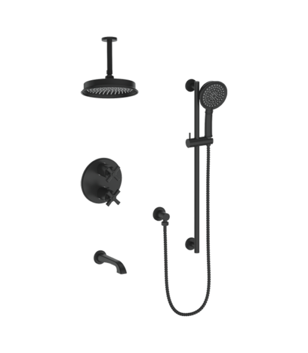 Vogt Zehn 3-Way Shower Trim Kit with 6-Inch Ceiling Arm Shower Kit Trim TM.ZX.320.316 - Image 2