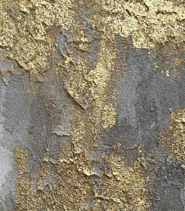 Bain Signature Whispers in Gold 36x48-Inch Hand-Painted Canvas Painting Natural Wood Frame - Image 6