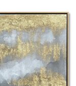 Bain Signature Whispers in Gold 36x48-Inch Hand-Painted Canvas Painting Natural Wood Frame - Image 7
