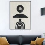 Bain Signature Transient Harmony 36x48-Inch Hand-Painted Canvas Painting Black Frame