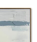 Bain Signature Ripples of Thought 40x40-Inch Hand-Painted Canvas Painting Natural Wood Frame - Image 5