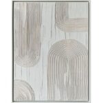 Bain Signature Distant Echoes 36x48-Inch Hand-Painted Canvas Painting Whitewash Wood Frame