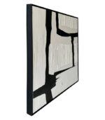 Bain Signature Subtle Shifts 36x48-Inch Hand-Painted Canvas Painting Black Wood Frame - Image 5