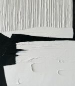 Bain Signature Subtle Shifts 36x48-Inch Hand-Painted Canvas Painting Black Wood Frame - Image 4