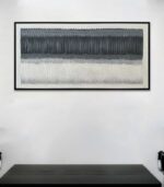 Bain Signature Evolving Spaces 30x60-Inch Hand-Painted Canvas Painting Black Wood Frame
