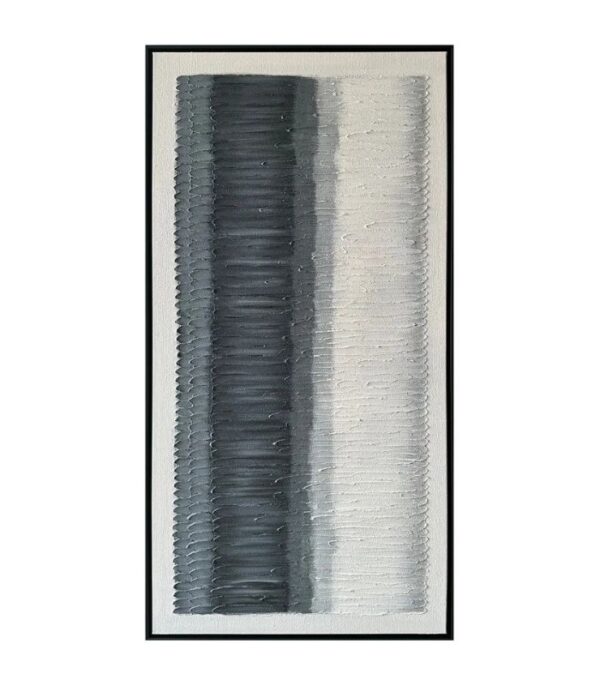 Bain Signature Evolving Spaces 30x60-Inch Hand-Painted Canvas Painting Black Wood Frame - Image 3