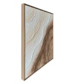 Bain Signature Shifting Perspectives 36x48-Inch Hand-Painted Canvas Painting Brown Wood Frame - Image 4