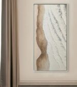 Bain Signature Calm Currents 30x60-Inch Hand-Painted Canvas Painting Whitewash Wood Frame - Image 8