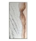 Bain Signature Calm Currents 30x60-Inch Hand-Painted Canvas Painting Whitewash Wood Frame - Image 6