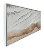 Bain Signature Calm Currents 30x60-Inch Hand-Painted Canvas Painting Whitewash Wood Frame - Image 5