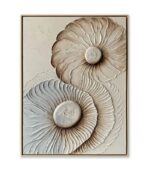 Bain Signature Dynamic Balance 36x48-Inch Hand-Painted Canvas Painting Natural Wood Frame - Image 6