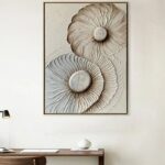 Bain Signature Dynamic Balance 36x48-Inch Hand-Painted Canvas Painting Natural Wood Frame