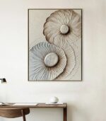 Bain Signature Dynamic Balance 36x48-Inch Hand-Painted Canvas Painting Natural Wood Frame
