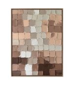Bain Signature Essence of Form 36x48 Inch Hand Painted Wall Art Brown Wood WA167-364 - Image 2